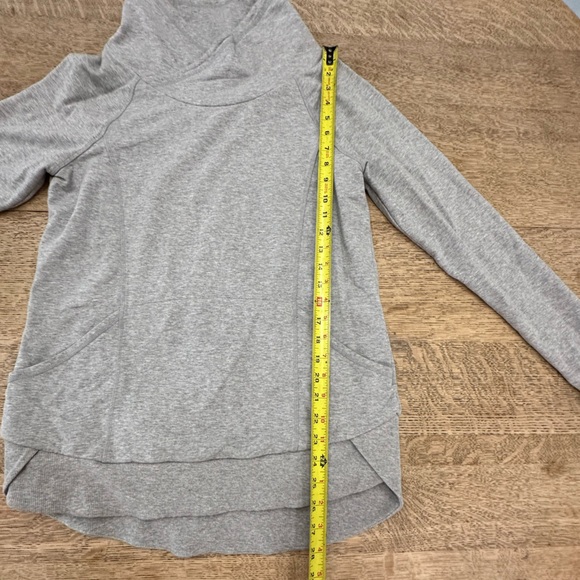 Athleta Track Pullover French Terry Gray Sweatshirt Running Walking medium - Picture 10 of 16